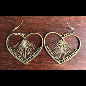 Heart shaped dangle earrings